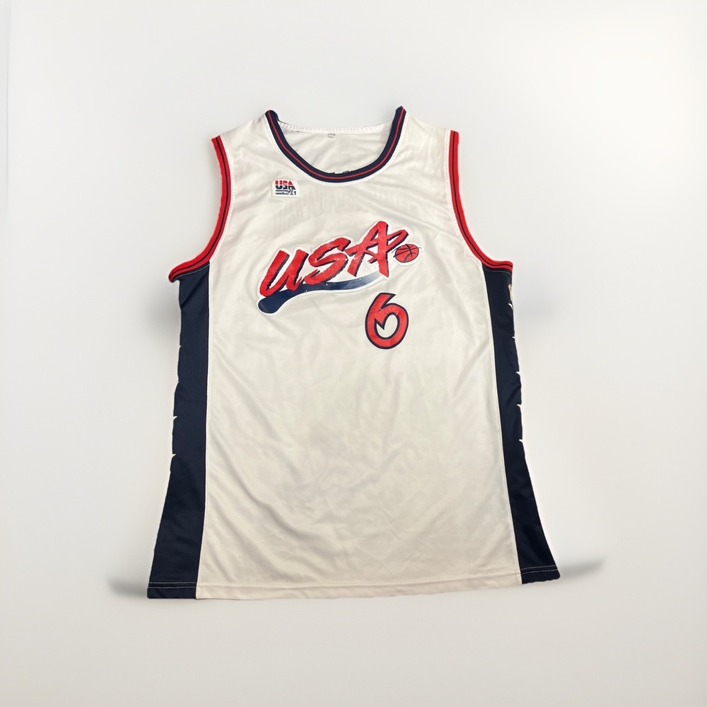 Rare White Champion USA Olympic Penny Hardaway Jersey Men's Size XXL XL